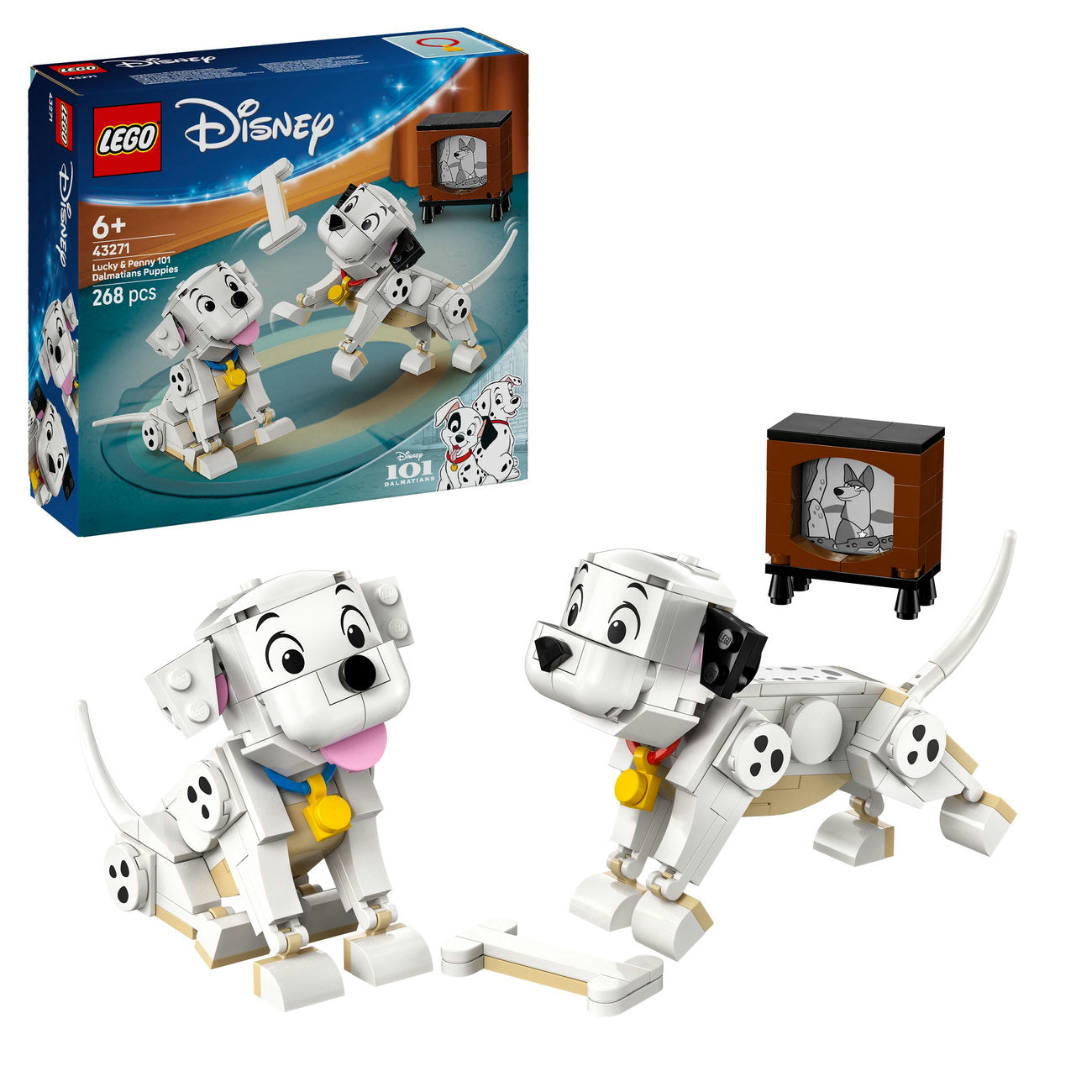 LEGO® ǀ Disney Classic Lucky & Penny 101 Dalmatians Puppies Building Toy 43271