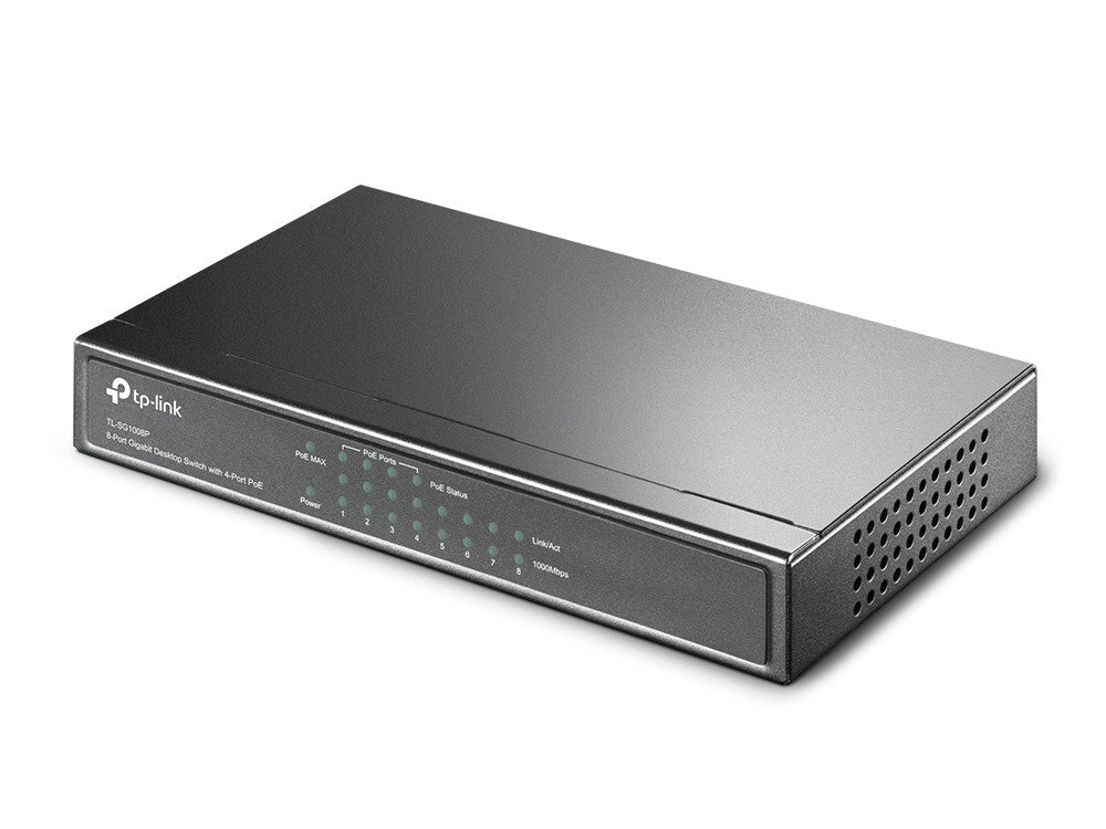 TP-Link 8-Port Gigabit 4 PoE+ Desktop Switch | TL-SG1008P