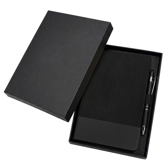 Vertex Notebook & Pen Gift Set - Black