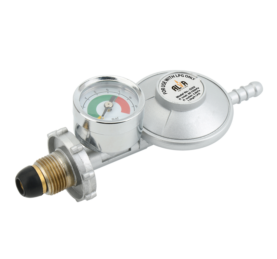 Alva Bullnose Gas Regulator With Pressure Gauge - Alva Bullnose Gas Regulator Pressure Gauge