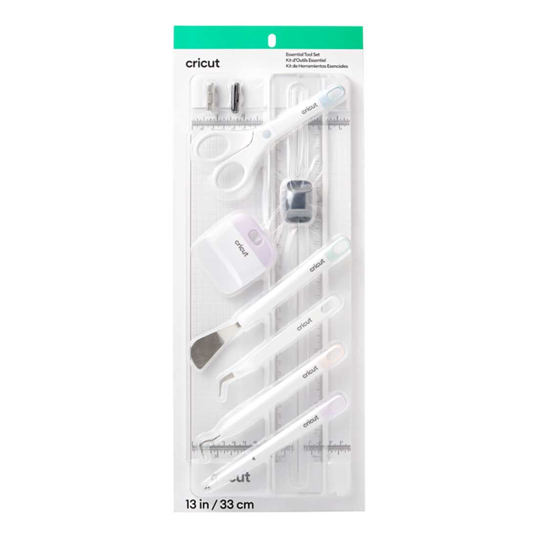 2008760 - Cricut 13 Inch Essential Tool Set. trimmer; scroing stylus; spatula; weeder; scraper; scissors; tweezers