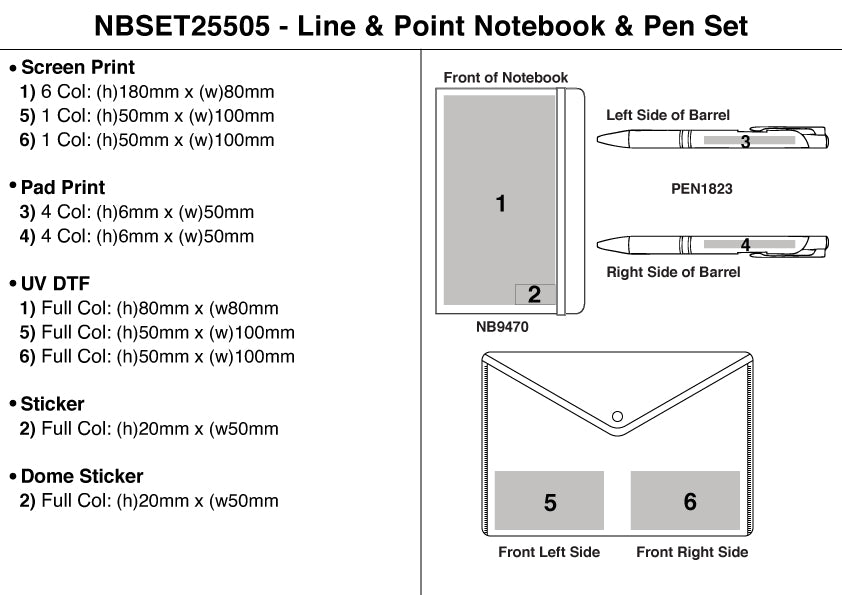 Line & Point Notebook & Pen Set