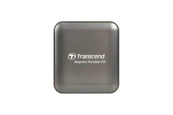 TRANSCEND 2 TB ESD420C USB3.2 TYPE C (USB 20Gbps) MAGNETIC PORTABLE SSD MagSafe Compatiable R/W up to 2000MB/s - Iron Grey