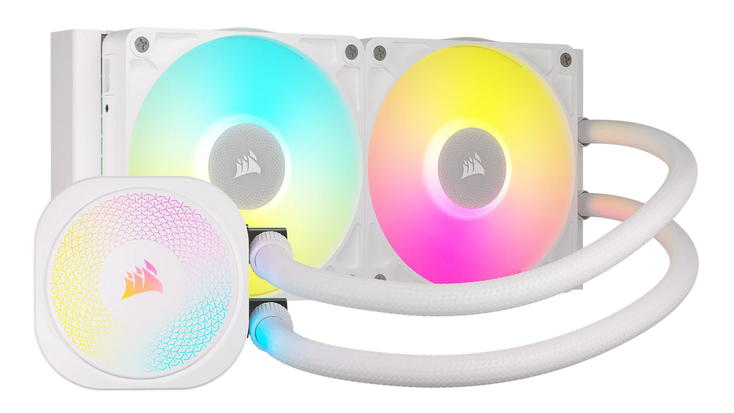 Corsair iCUE LINK TITAN 240 RX RGB Liquid CPU Cooler - White – RX120 RGB Fans – Fits Intel® LGA 1851/1700; AMD® AM5/AM4.