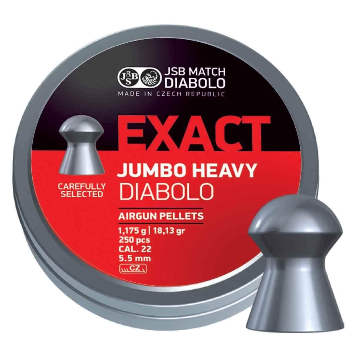 JSB Diabolo Jumbo Exact Heavy Pellets 5.5MM 250CT - JSB-546287