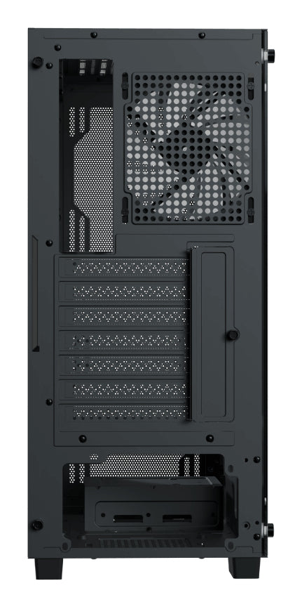 Aerocool B509A Black Mid tower case - Includes 120mm ARGB Fan x 6 - ATX - 5x 2.5'' or 3x3.5'' - 360mm Radiator.