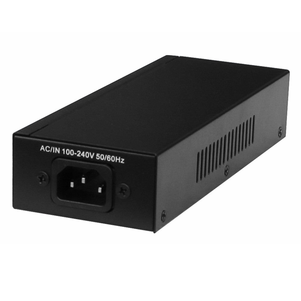 Gigabit Power over Ethernet (PoE) 55V, 1.63Amp 90 Watt (2 x RJ45) & Cord.