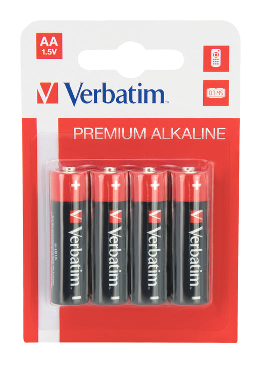 Verbatim AA Alkaline Batteries 4Pk - Guards On Duty Shop & Security Guards