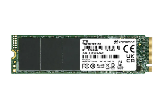 TRANSCEND 1TB MTE115S PCI-E GEN 3x4 M.2 2280 SSD 3D NAND - 3200 MB/s Read 2000 MB/s Write - 400 TBW