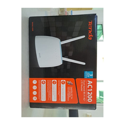 Tenda 4G09 - TENDA LTE+ DUAL BAND  ROUTER, 4G  AC1200 CATEGORY 6 WI-FI DESKTOP ROUTER WITH EXTERNAL RECEIVING ANT