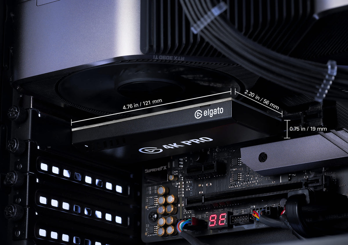 Elgato Game Capture 4K Pro - 8K60 Passthrough; 4K60 Capture; PCIe 2.0 x4; HDMI 2.1.
