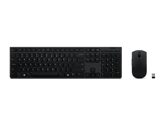 LENOVO COMPACT MOUSE WITH 1000 DPI RESOLUTION ULTRA SLIM KEYBOARD FRAME DESIGN SPILL RESISTANT DESIGN WITH DRAIN HOLE 1 NANO USB RECEIVER TO CONTROL BOTH KEYBOARD AND MOUSE, WINDOWS 10,WINDOWS 11, BLACK - Guards On Duty Shop & Security Guards