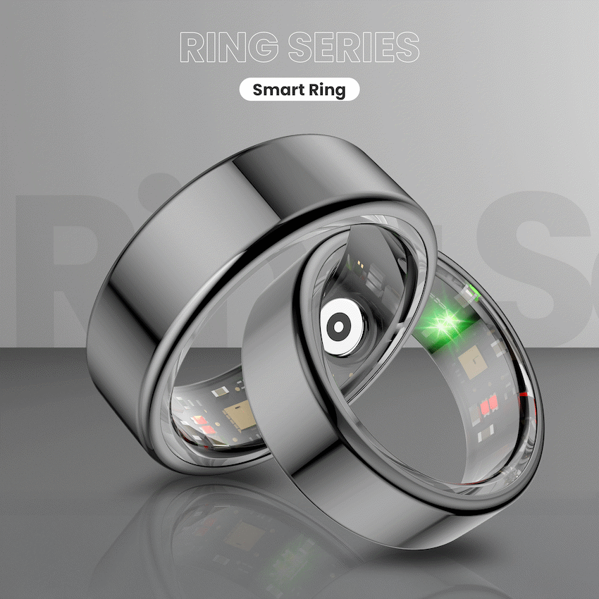 Volkano Ring Series Smart Ring with Charging Case - 20mm