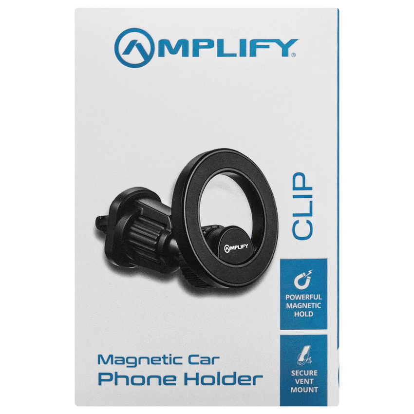 Amplify Clip Series Magnetic Car Phone Vent Holder  (PDQ) - Black - Guards On Duty Shop & Security Guards