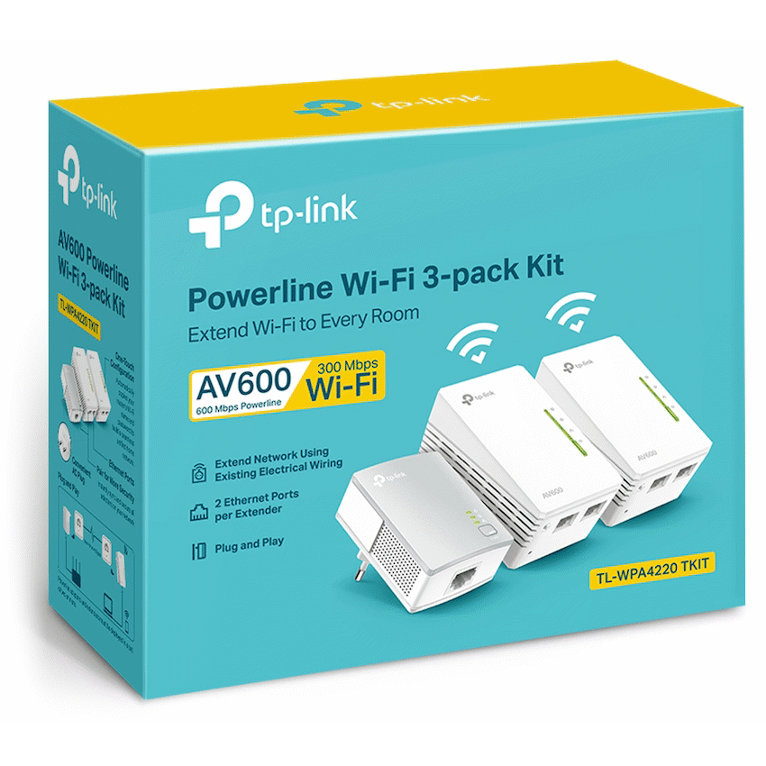 TL-WPA4220 TKIT Twin AV600 Powerline Wi-Fi Kit