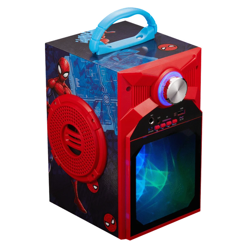 Marvel Spider-Man Galaxy LED Stars Karaoke Machine with Microphone