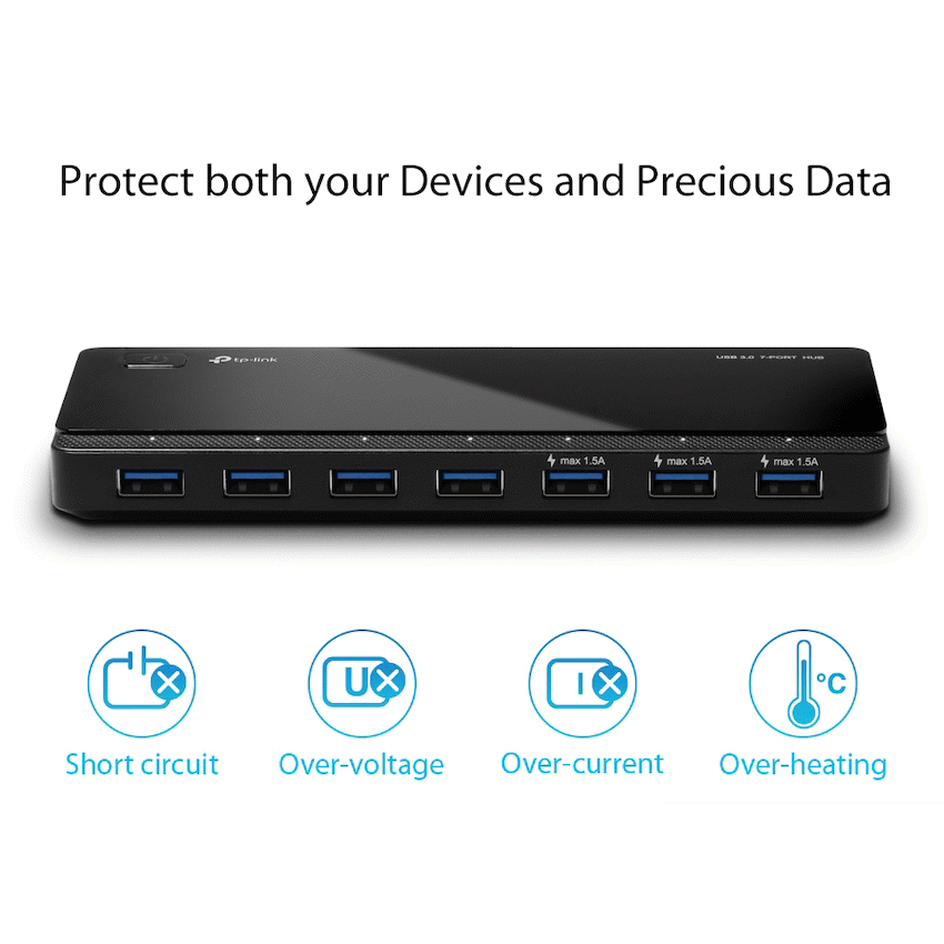 UH700 USB 3.0 7-Port Hub with 2 Charging Ports