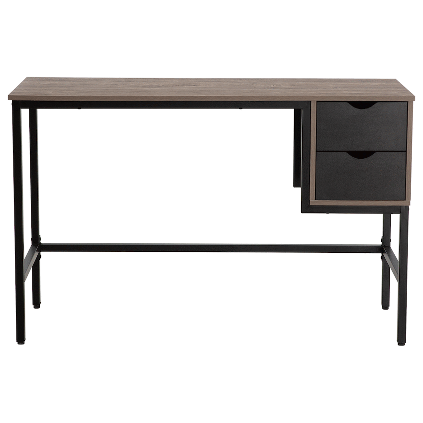 Everfurn Rampart Office Desk with Two Drawers, Powder-Coated Steel, Adjustable Feet - Guards On Duty Shop & Security Guards
