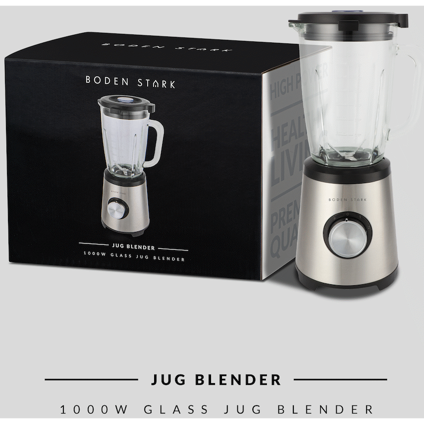 Boden Stark 1000w Glass Jug Blender - Guards On Duty Shop & Security Guards