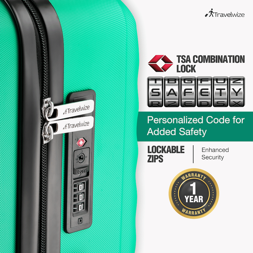 Travelwize Astra ABS 67cm 4-Wheels Spinner Luggage - Jade