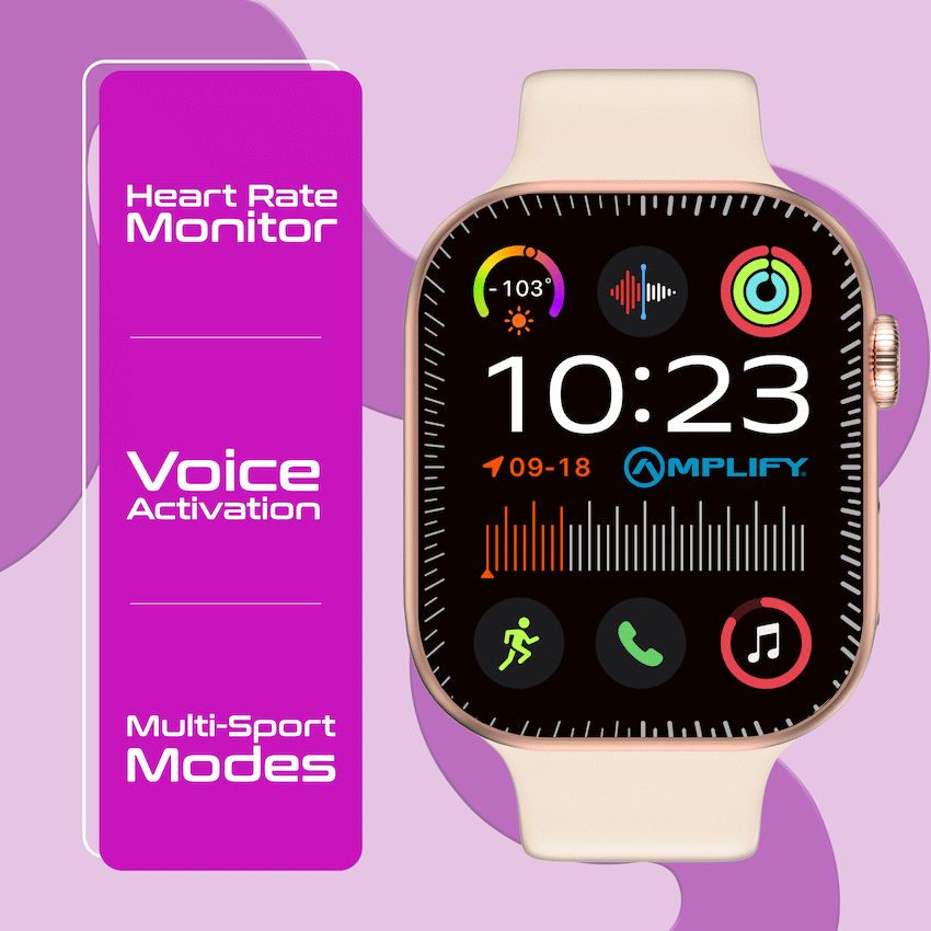 Amplify Challenge Series Square Smartwatch - Gold - Guards On Duty Shop & Security Guards