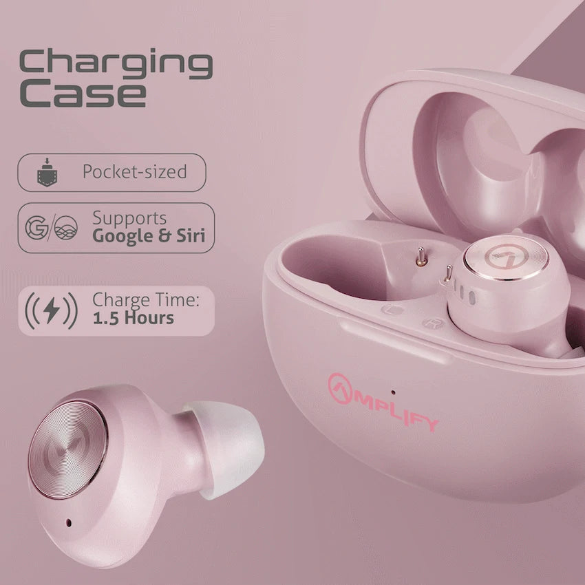 Amplify Zodiac Series TWS Earphones with Charging Case - Pink - Guards On Duty Shop & Security Guards