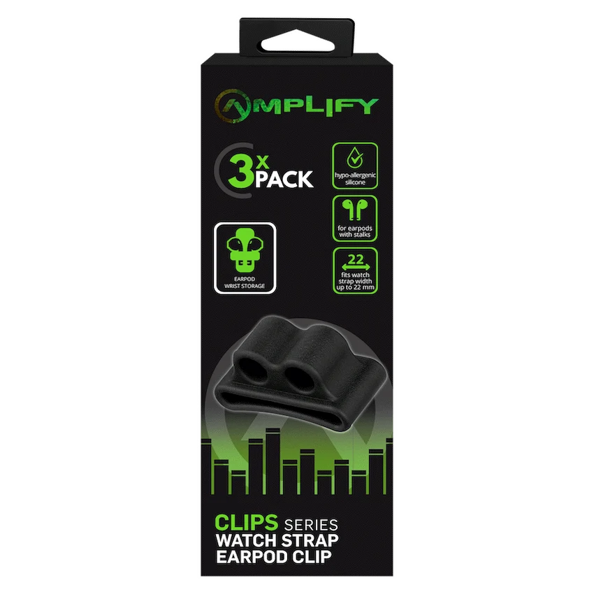 Amplify Pack of 3 Watch Strap Clips for Earpods - Guards On Duty Shop & Security Guards