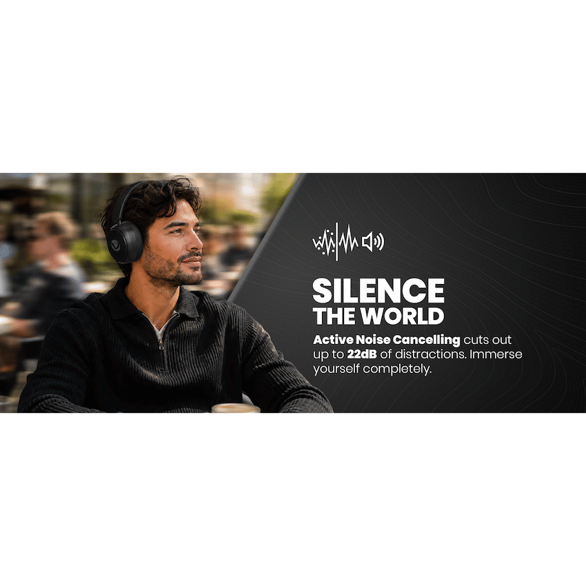 Volkano Lexi Bluetooth Headphone with ANC - Black