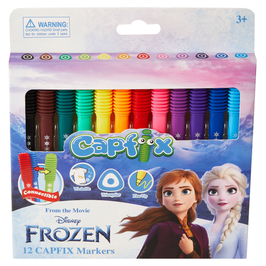 Frozen 12 Capfix Connectable Fibre Markers - Multi - Guards On Duty Shop & Security Guards