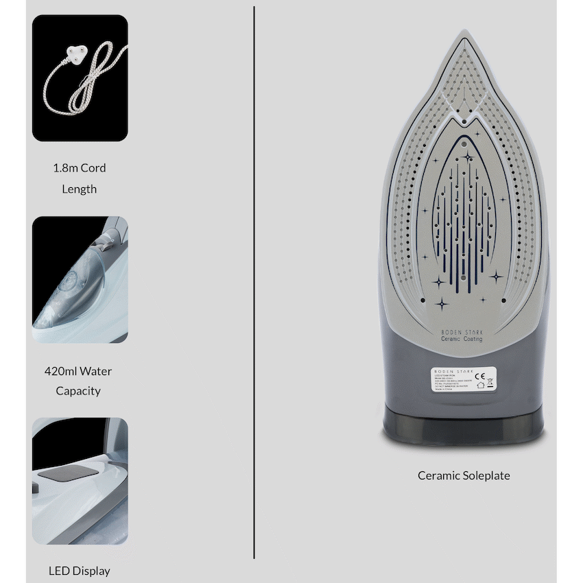 Boden Stark 2800w Digital Steam Iron