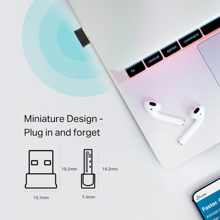Archer T2UB Nano AC600 Nano Bluetooth Wireless USB Adapter