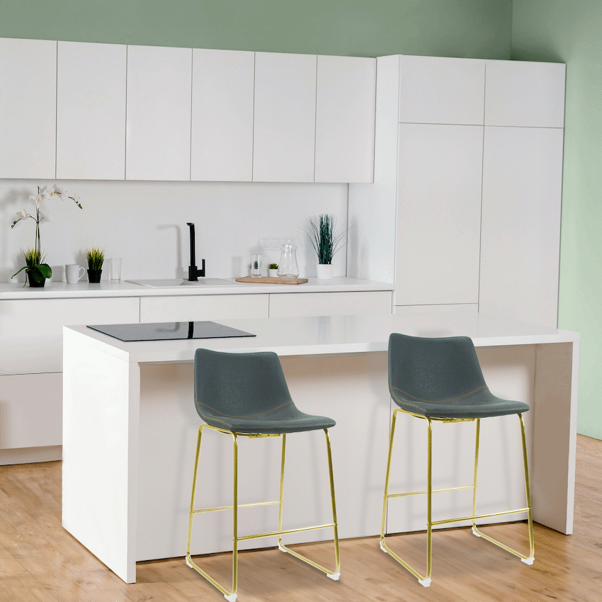 Everfurn Opal Large Barstool Gold - 2 Pack - Guards On Duty Shop & Security Guards