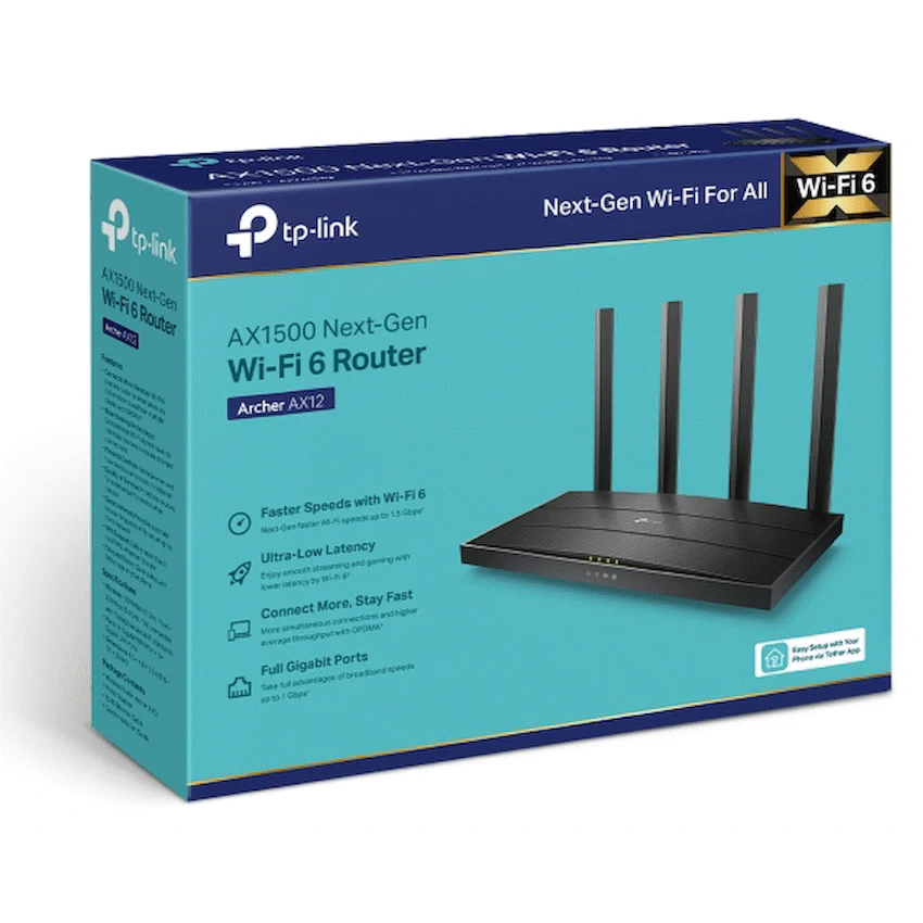 Archer AX12 AX1500 Wi-Fi 6 Router
