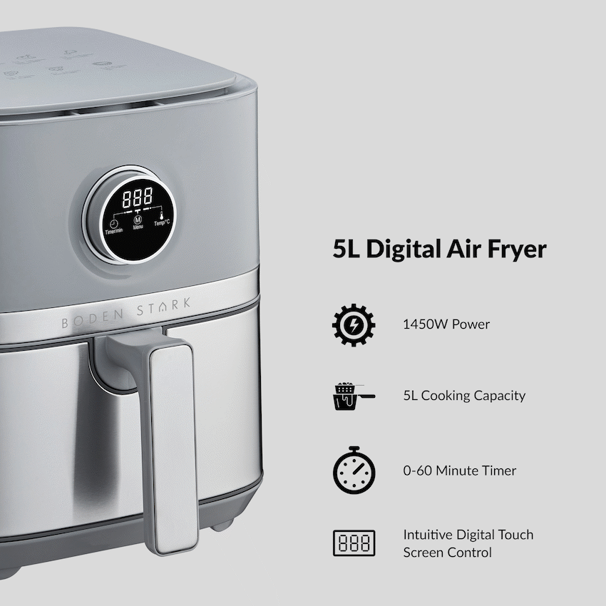 Boden Stark 5.0L Digital Air Fryer - Guards On Duty Shop & Security Guards