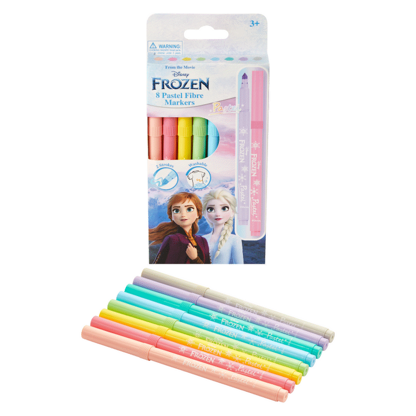 Frozen 8 Pastel Colour Fibre Markers Multi - Guards On Duty Shop & Security Guards