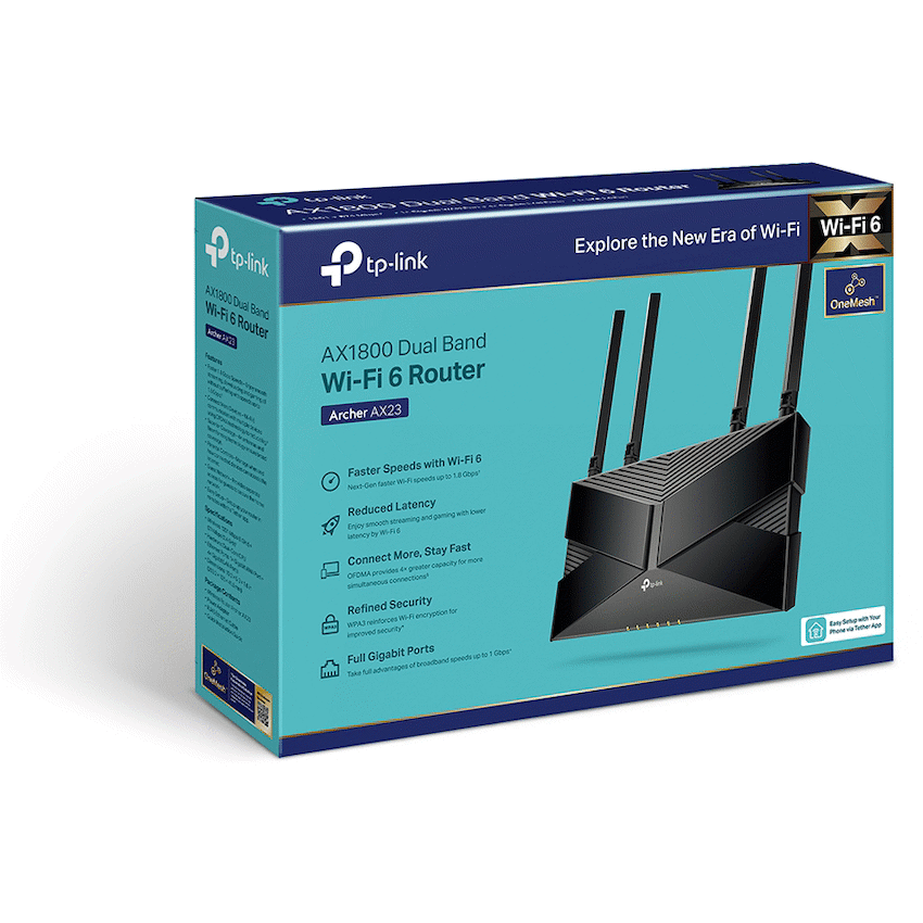 TP-Link Archer AX23 AX1800 Dual-Band Wi-Fi 6 Router