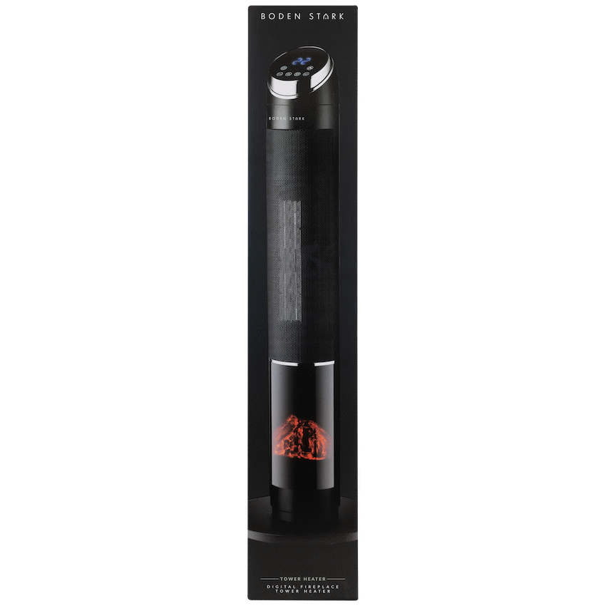 Boden Stark Digital Fireplace Tower Heater