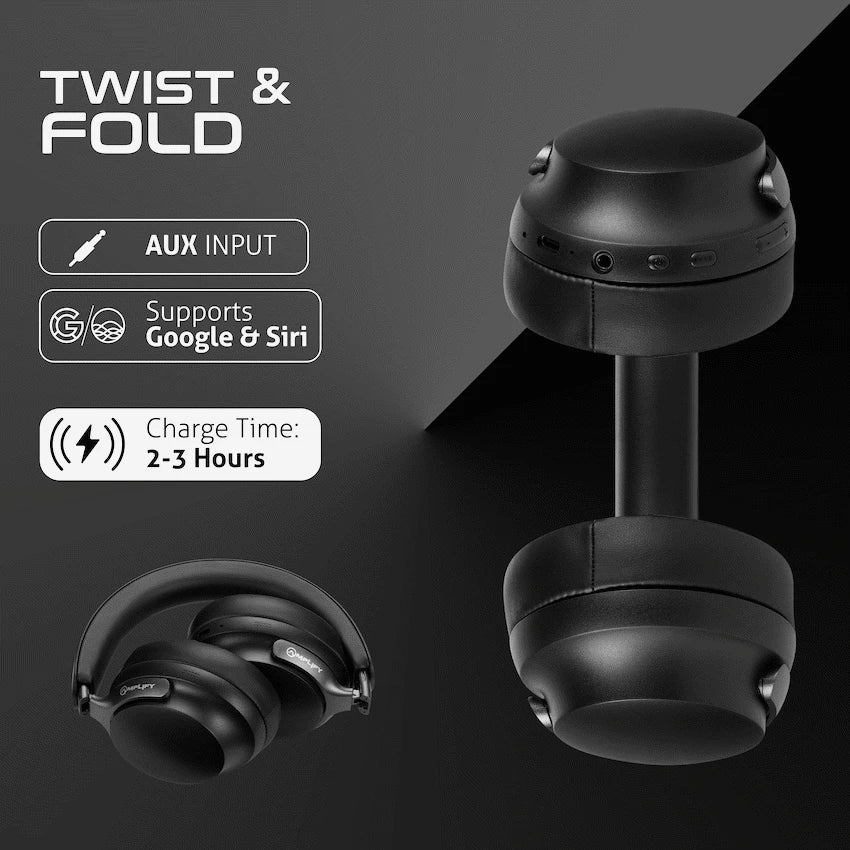 Amplify Chorus 3 Bluetooth Wireless Headphones - Black - Guards On Duty Shop & Security Guards
