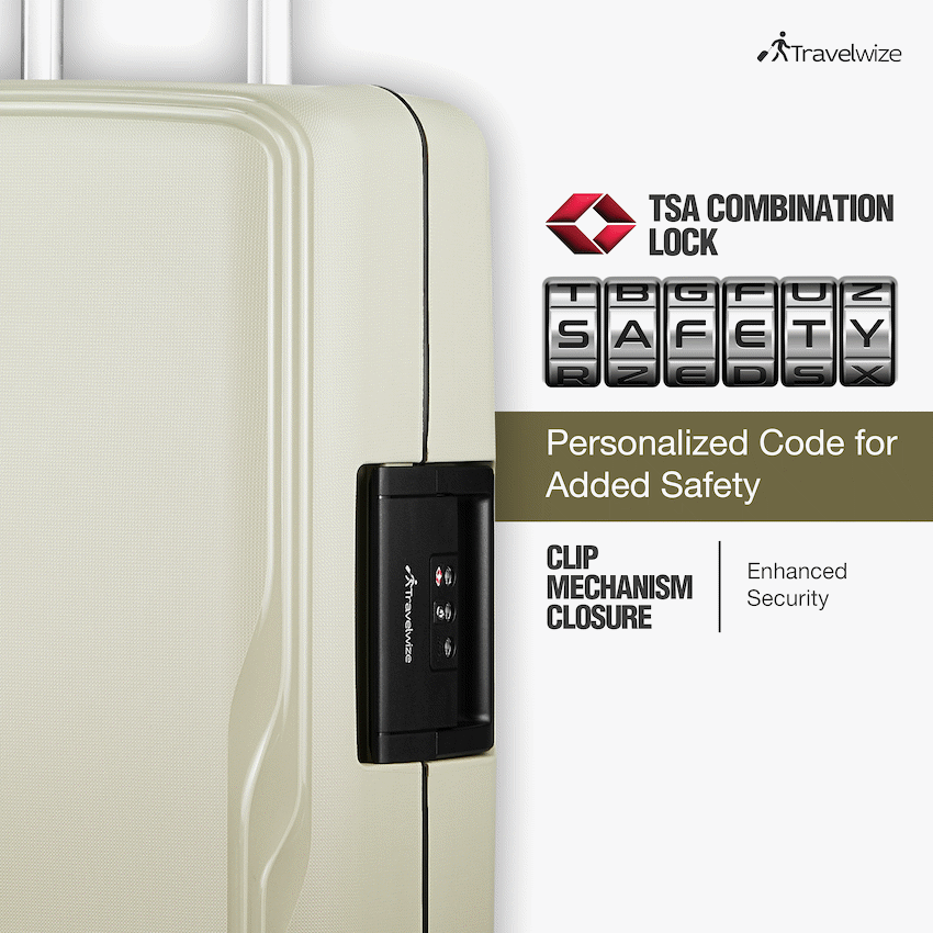 Travelwize Clipper PP 55cm 4-Wheel Spinner Luggage Beige