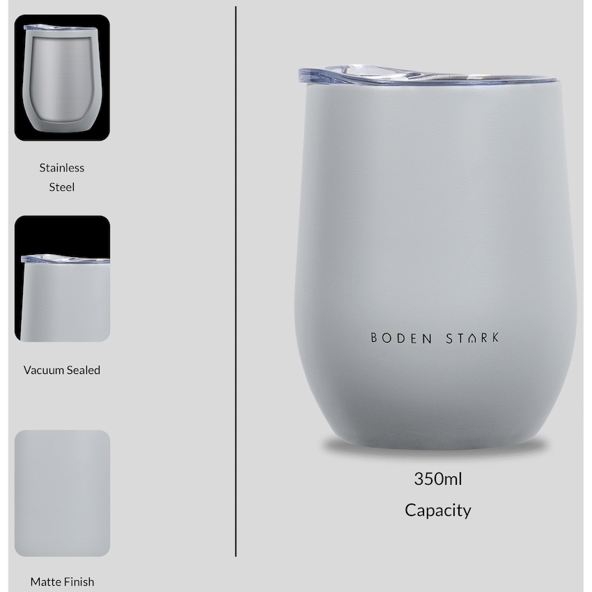 Boden Stark Tumbler 350ml Grey - Guards On Duty Shop & Security Guards