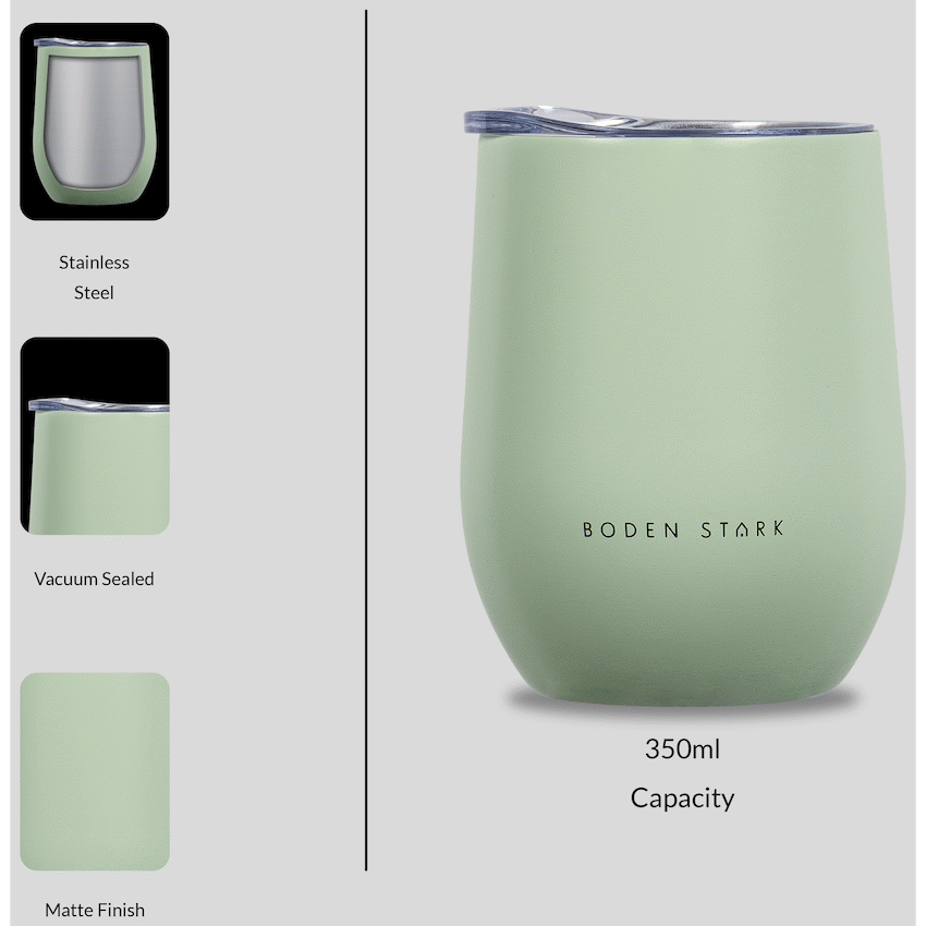 Boden Stark Tumbler 350ml Green - Guards On Duty Shop & Security Guards
