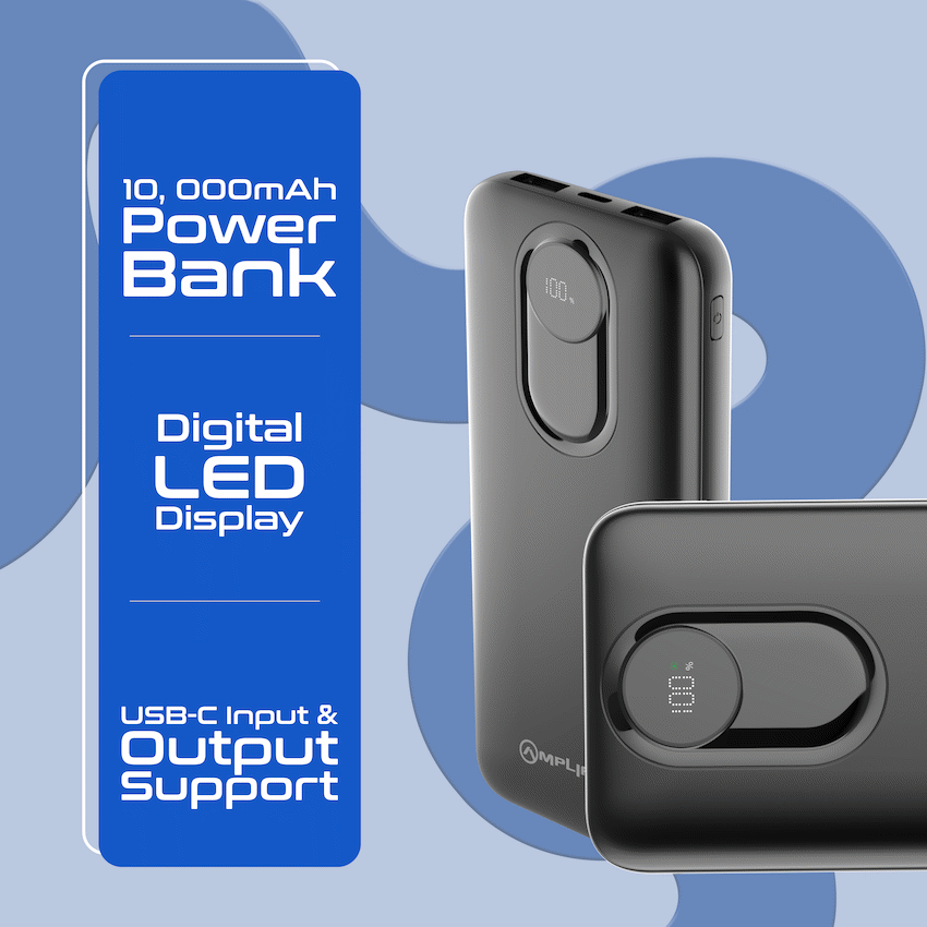 Amplify Spark Series 10000mAh Power Bank - Black - Guards On Duty Shop & Security Guards