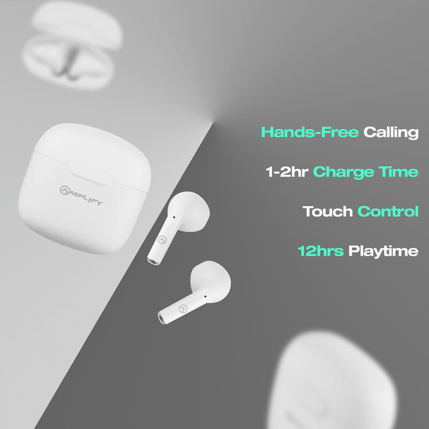 Amplify Note 3.0 Series TWS Earphones - White - Guards On Duty Shop & Security Guards