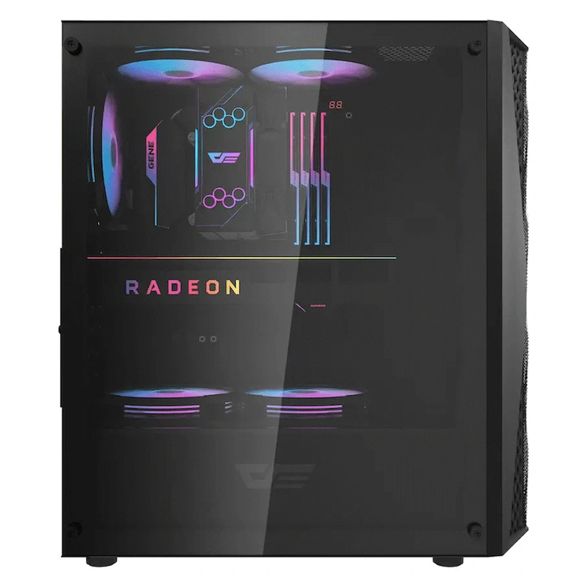 darkFlash Computer Case DK352 Plus - Black (with 4 ARGB Fans) - Guards On Duty Shop & Security Guards