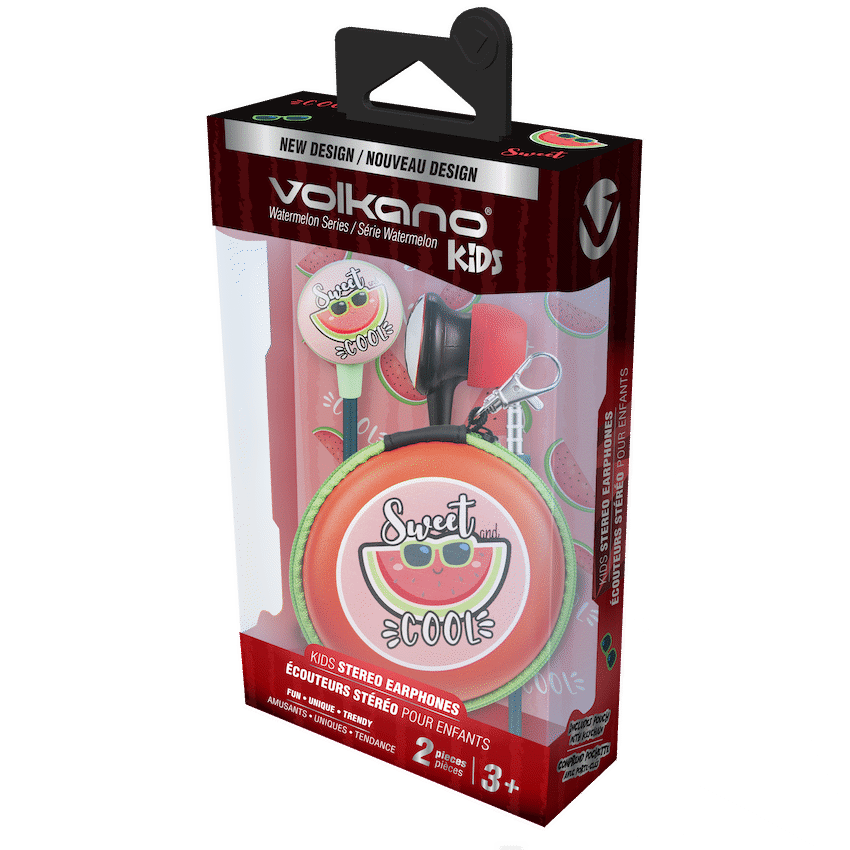 Volkano Kiddies Series Earphones with Keychain - Watermelon2