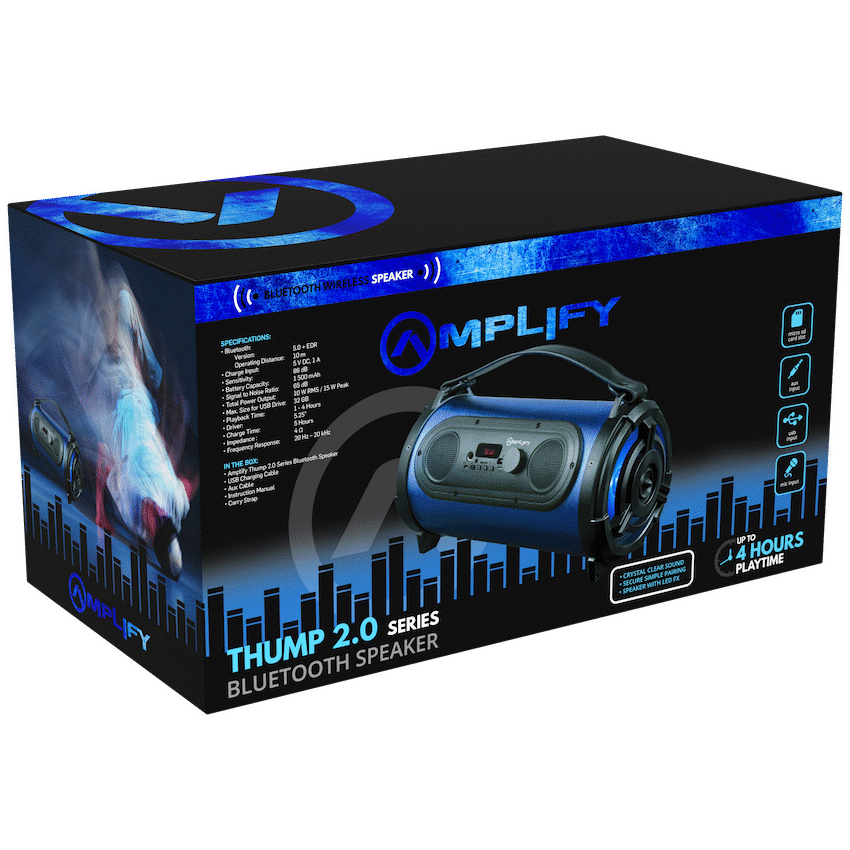 PEP Amplify Thump 2.0 series Bluetooth Speaker - Blue - Guards On Duty Shop & Security Guards