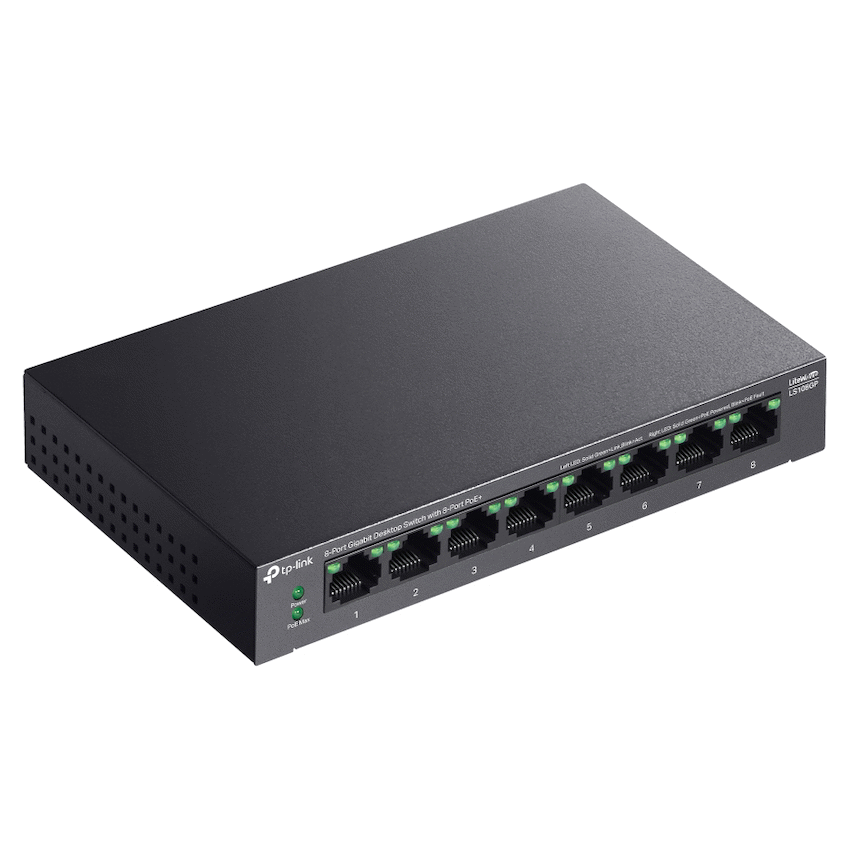 LS108GP 8-Port Gigabit Desktop Switch with 8-Port PoE+