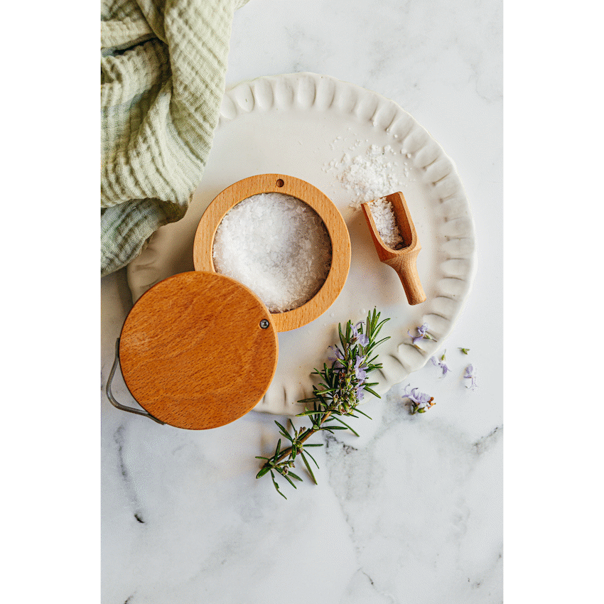 Legend Premium Beechwood salt cellar w/s ( Order in Qty of 6)