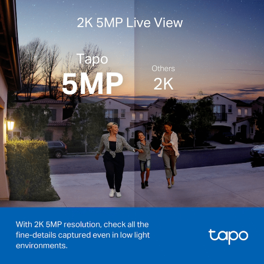 TP-Link Tapo D230S1 5MP 2K Smart Battery Video Doorbell 180 Days