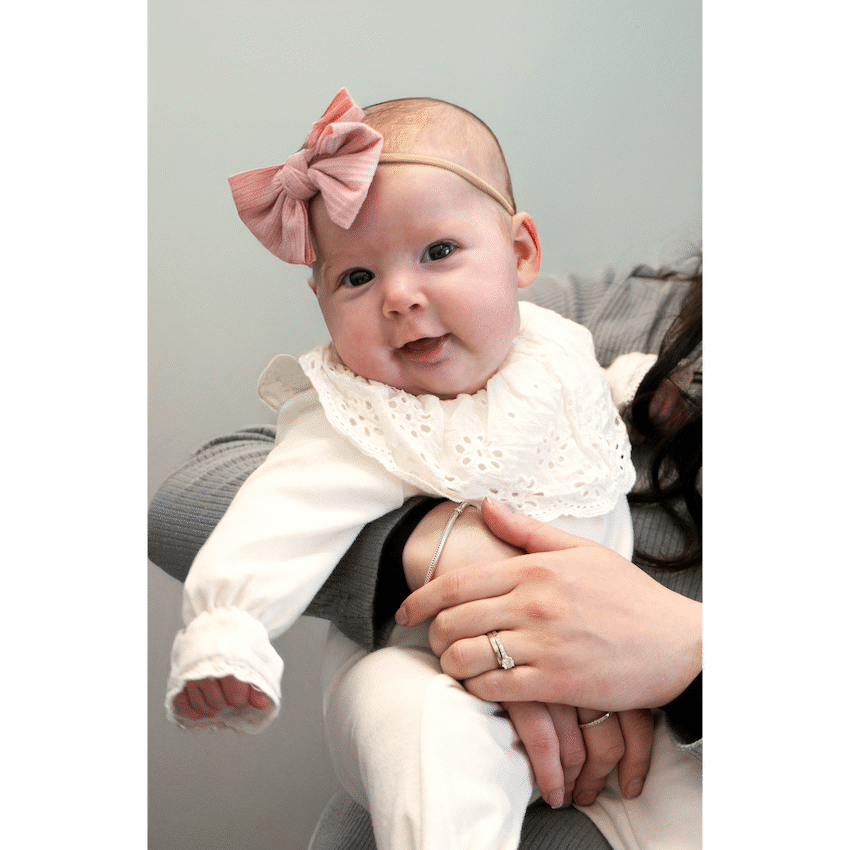 Echo Baby Bow Headbands - Set of 3 (Bone, white, pink)